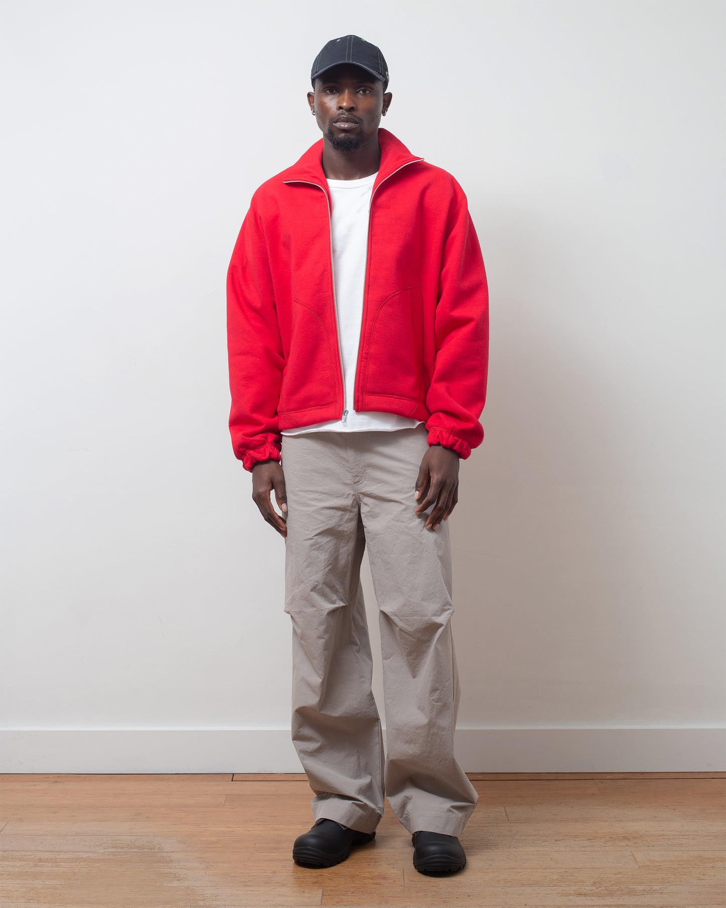 Knot Zip Sweater Rouge
