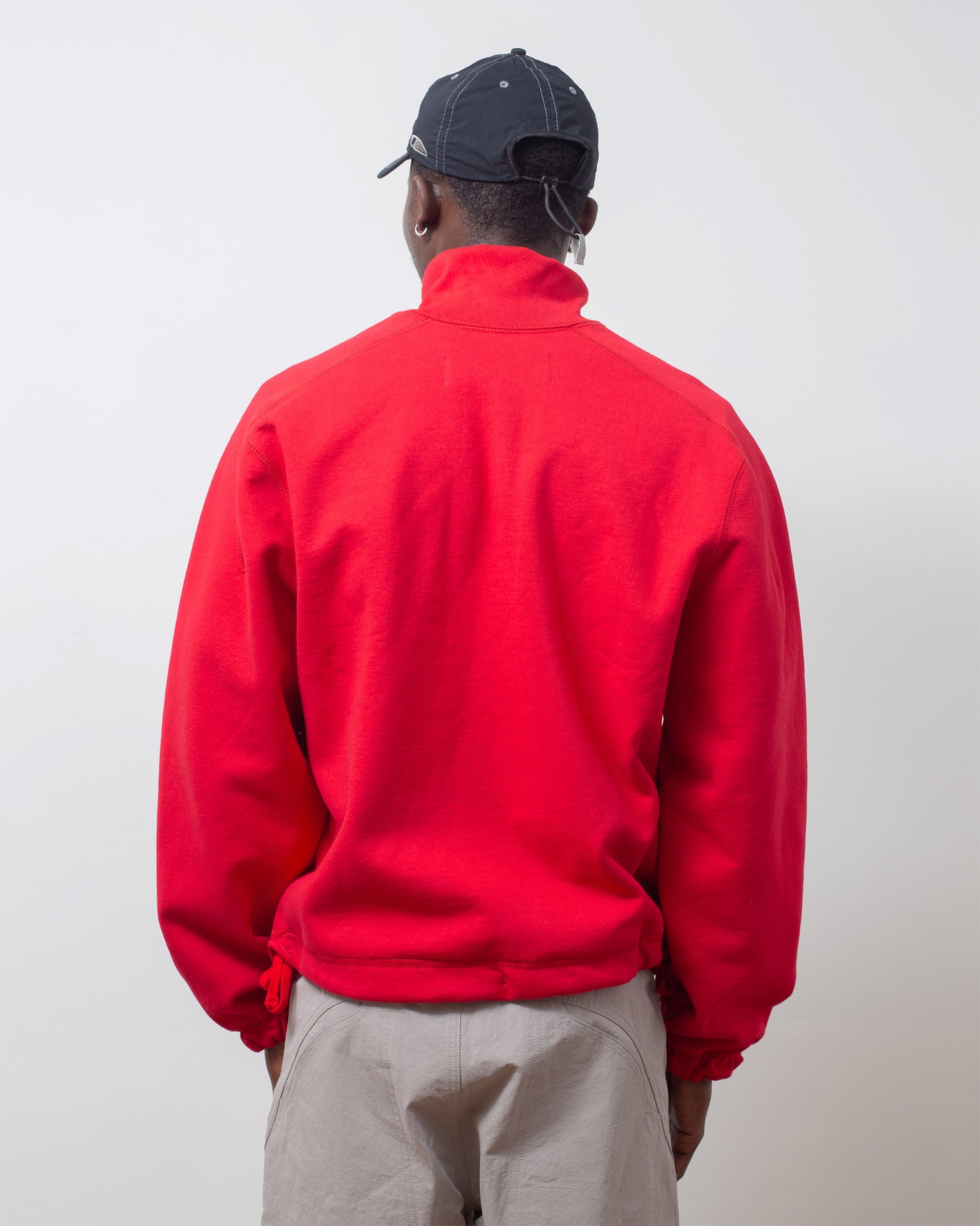 Knot Zip Sweater Rouge
