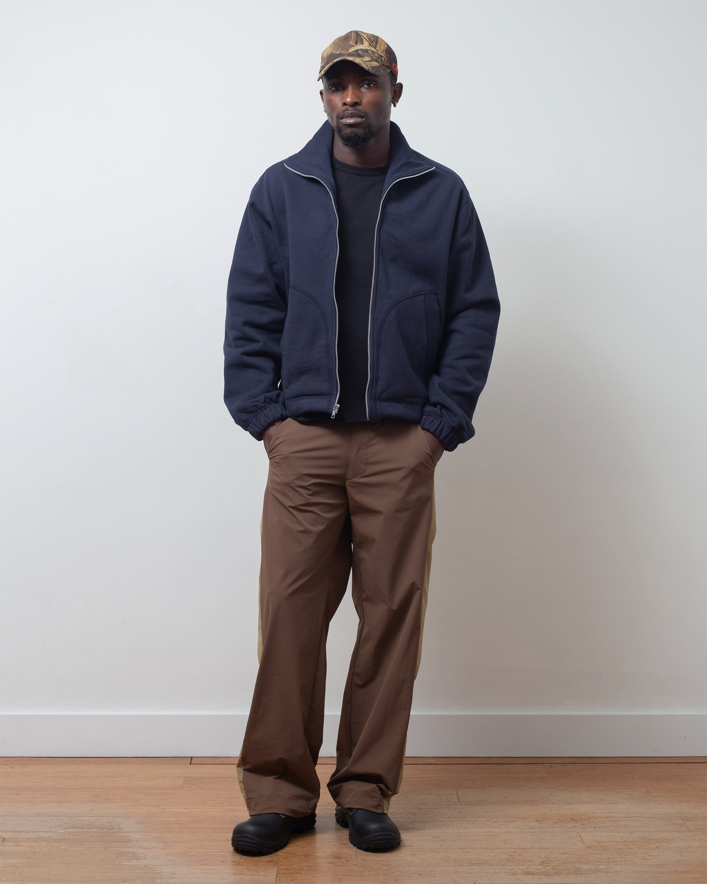 Knot Zip Sweater Navy