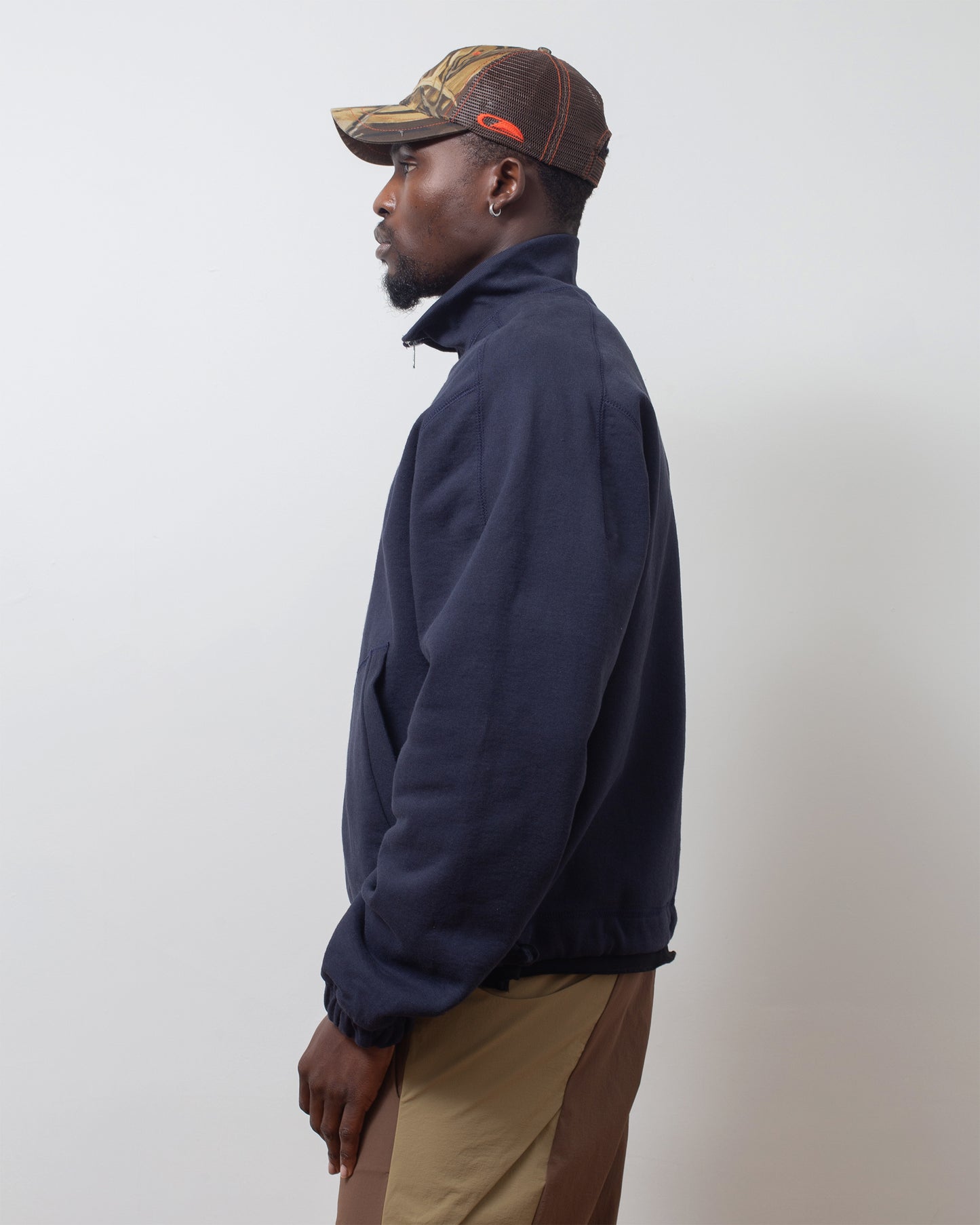 Knot Zip Sweater Navy