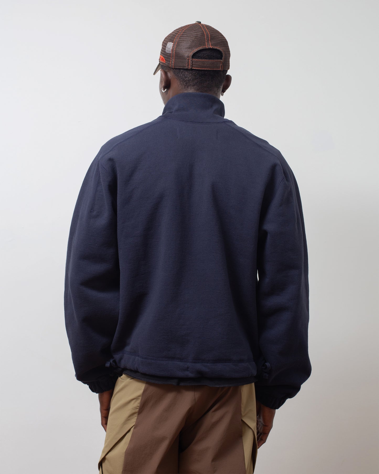 Knot Zip Sweater Navy