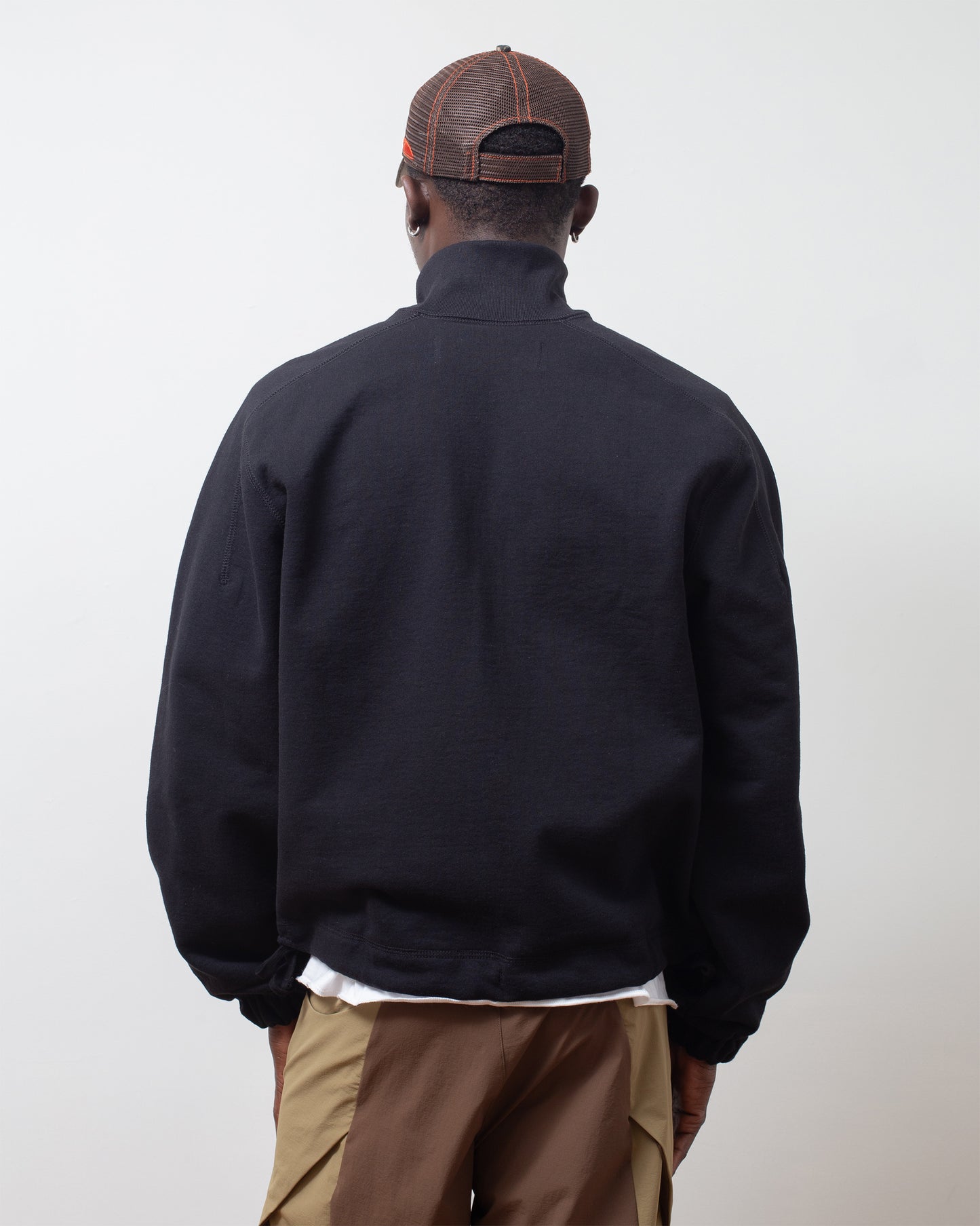 Knot Zip Sweater Black
