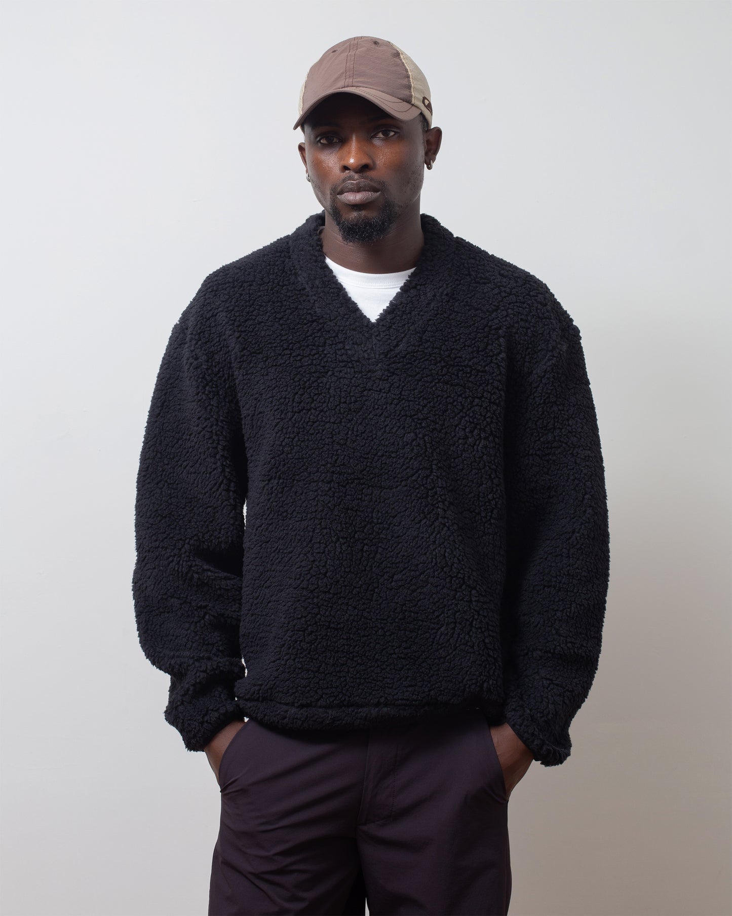V-Smock Fleece Black
