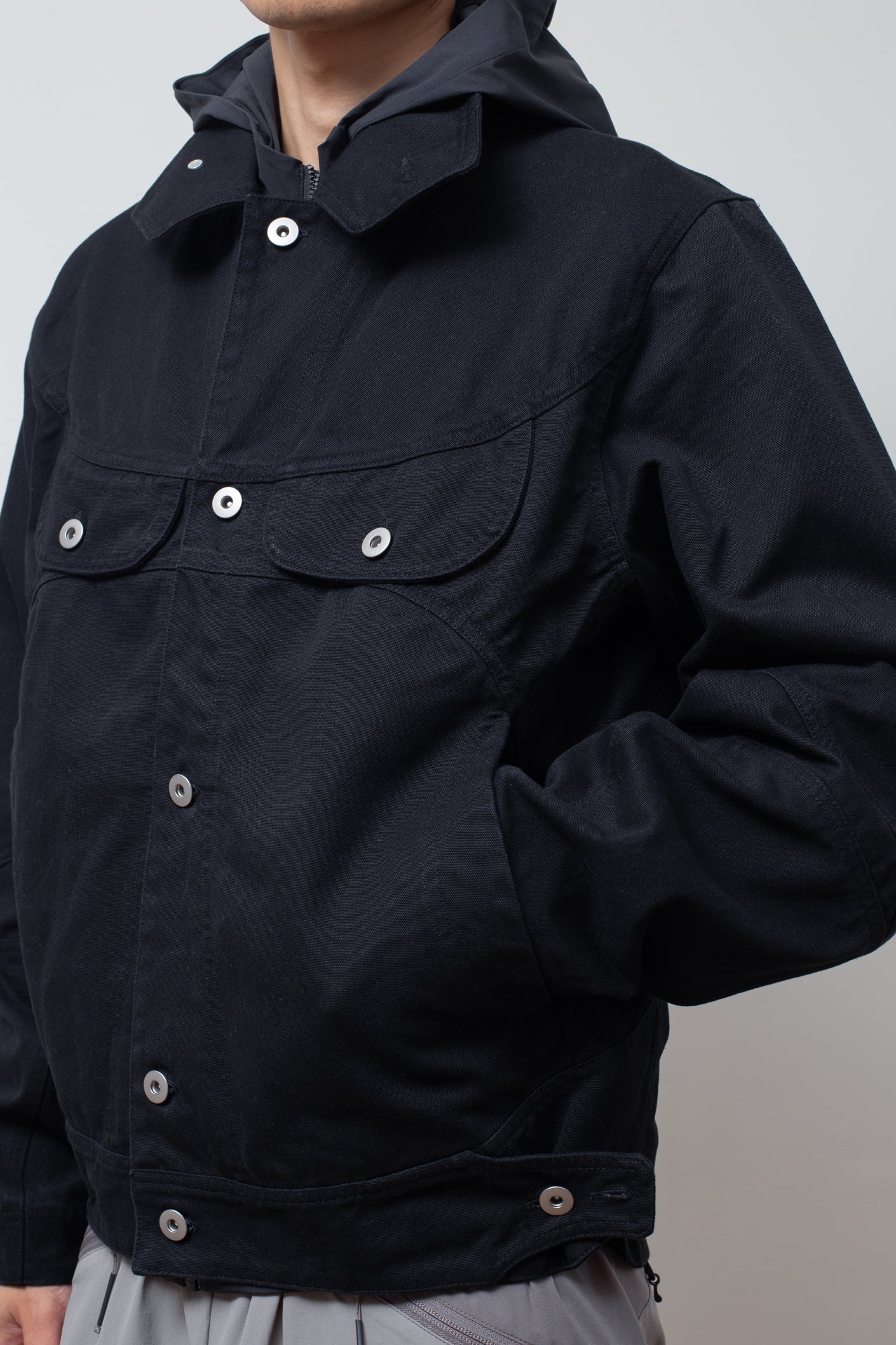 Welder Button Jacket Black