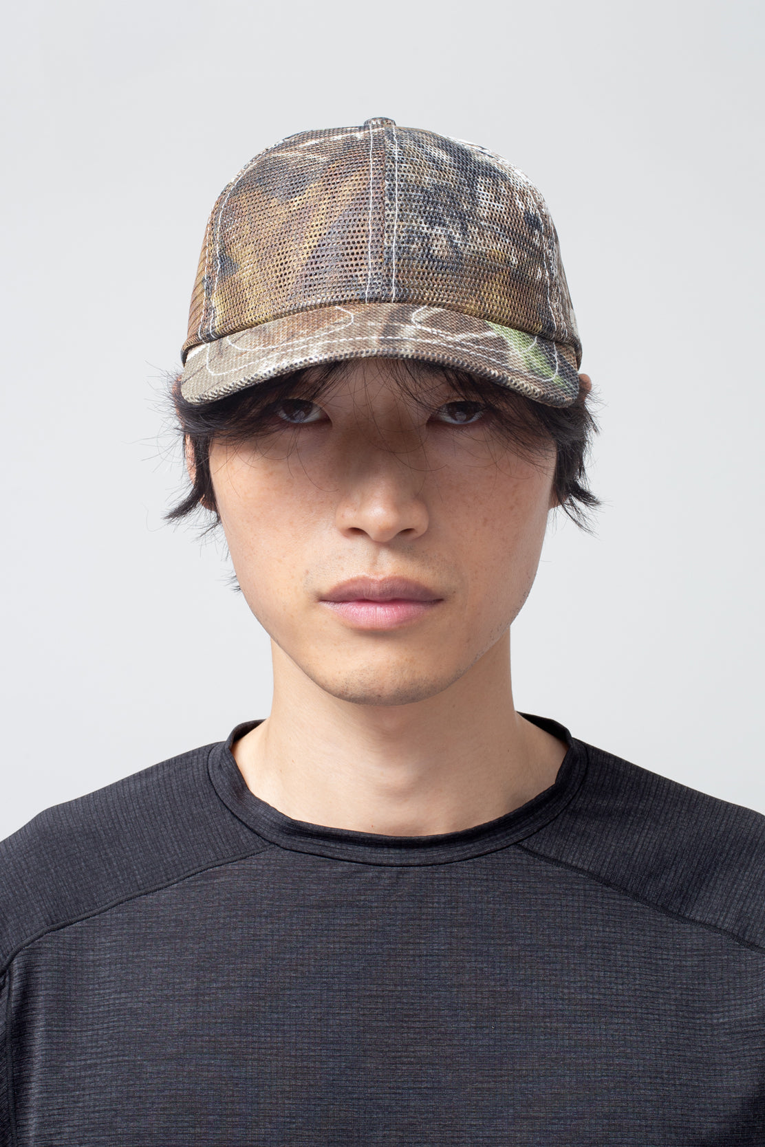 Mesh Foliage Horseshoe Cap
