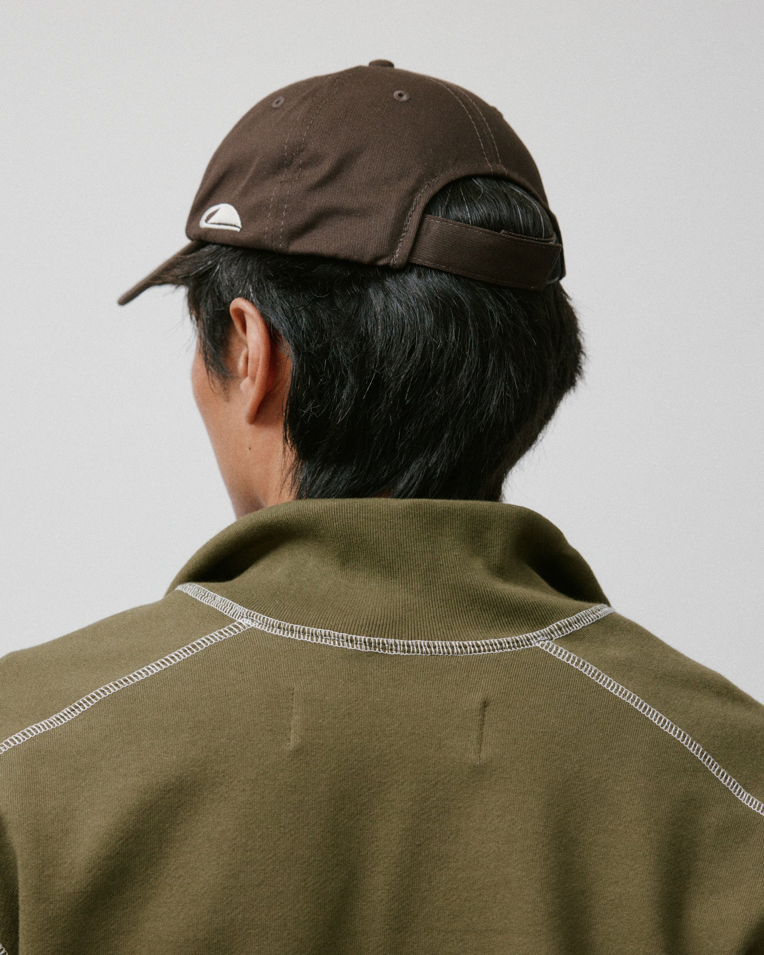 Horse Shoe 6 Panel Cap Brown Cotton