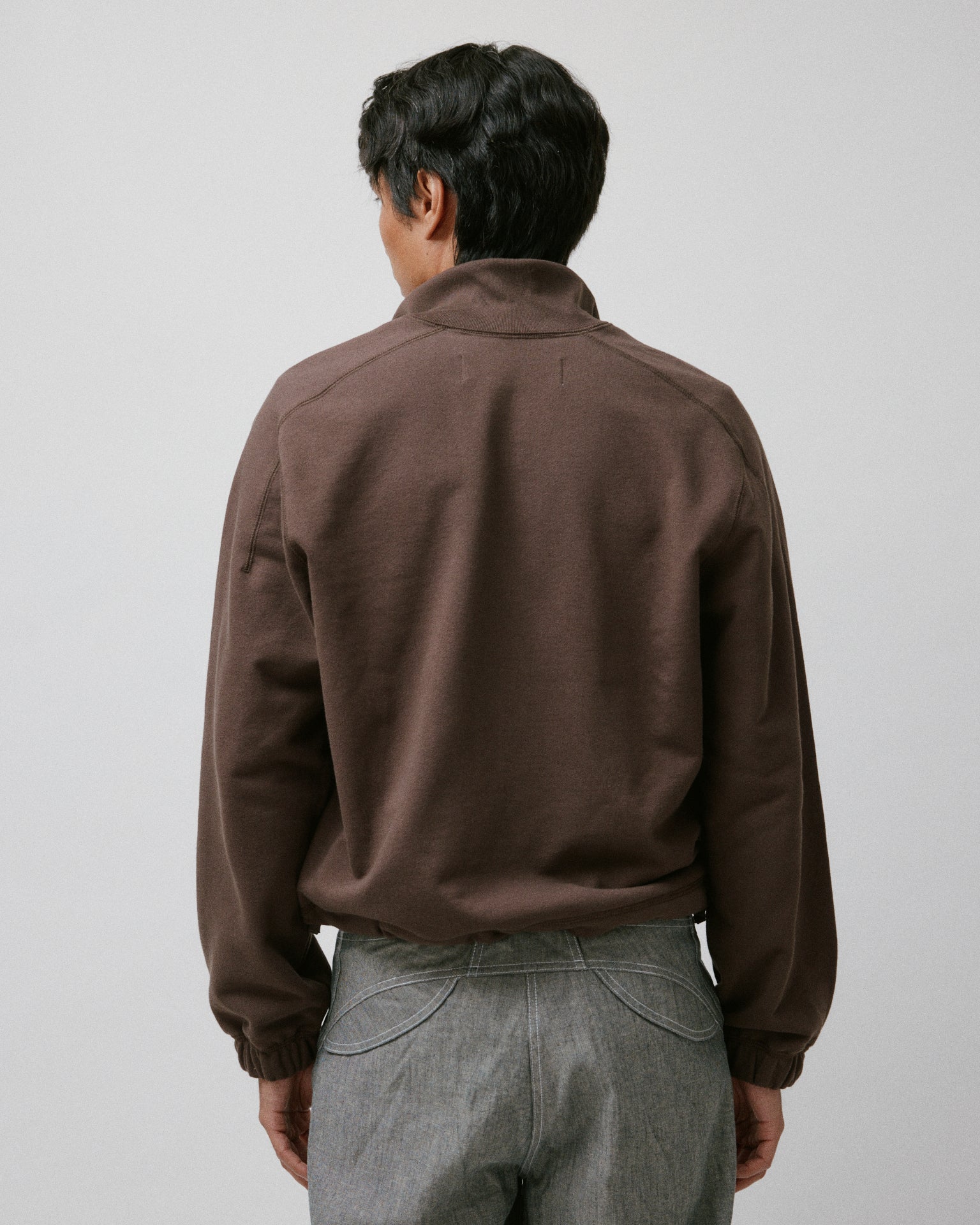 Knot Zip Sweater Brown