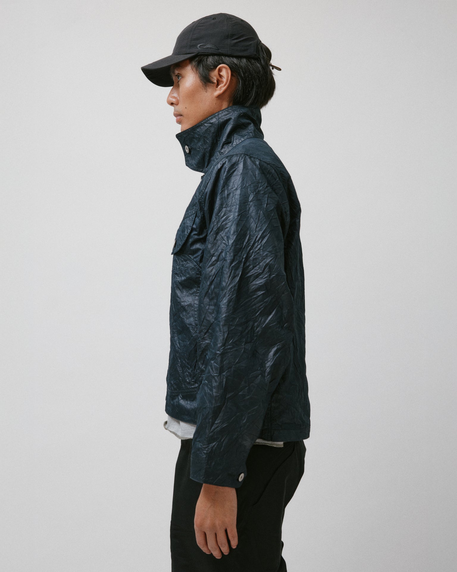 Wrinkle Welder Button Jacket Black