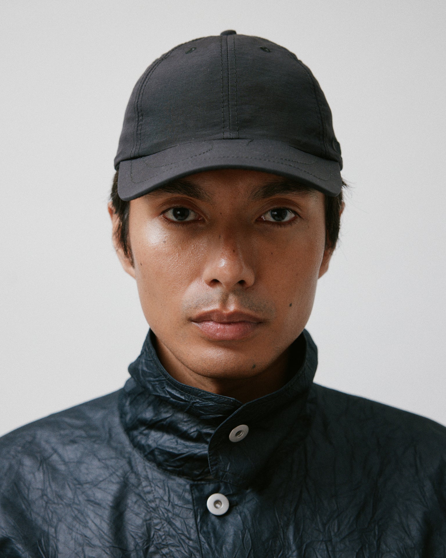 Horse Shoe 6 Panel Cap Black Nylon