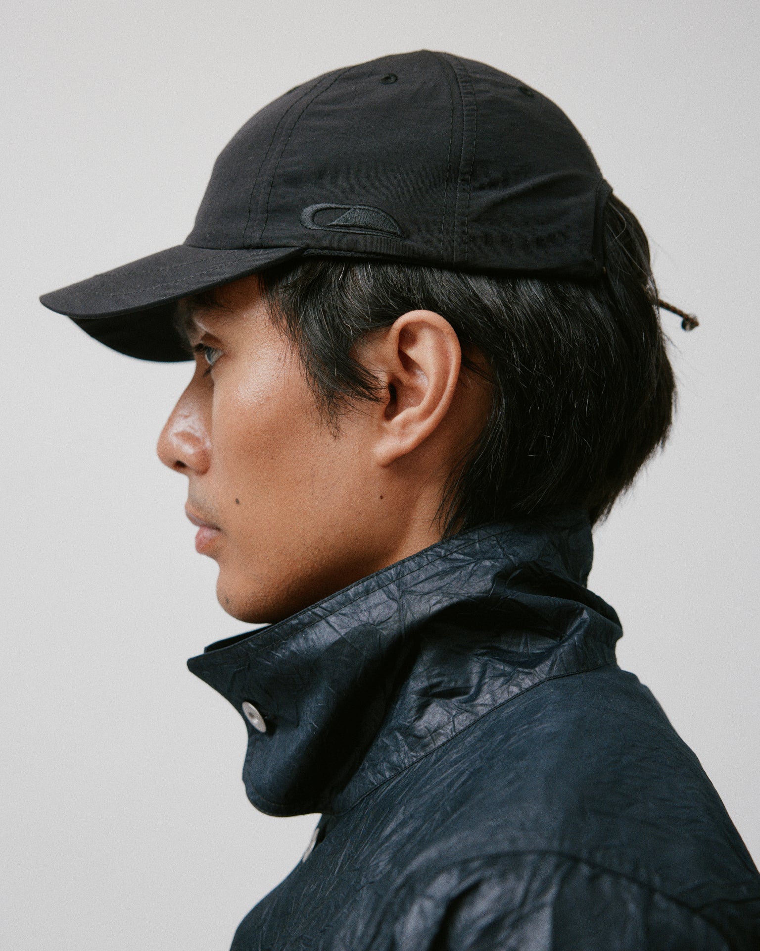 Horse Shoe 6 Panel Cap Black Nylon