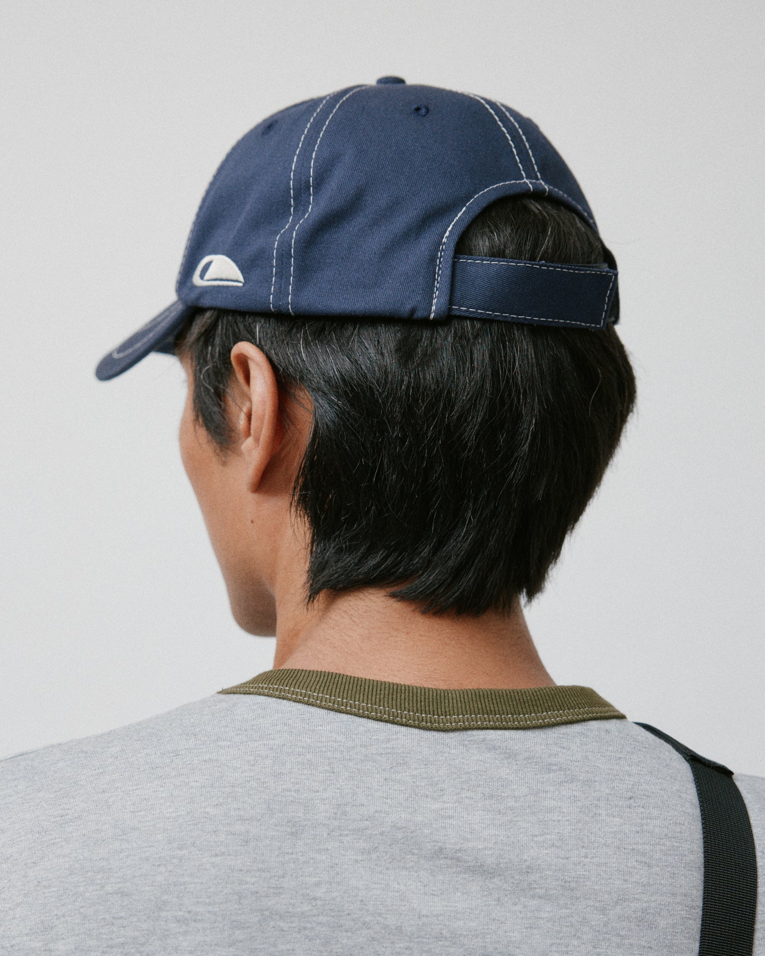 Horse Shoe 6 Panel Cap Navy Cotton