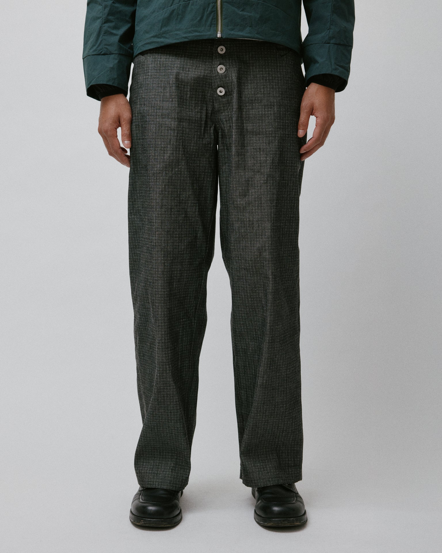 Coin Loop Pant Grid Denim