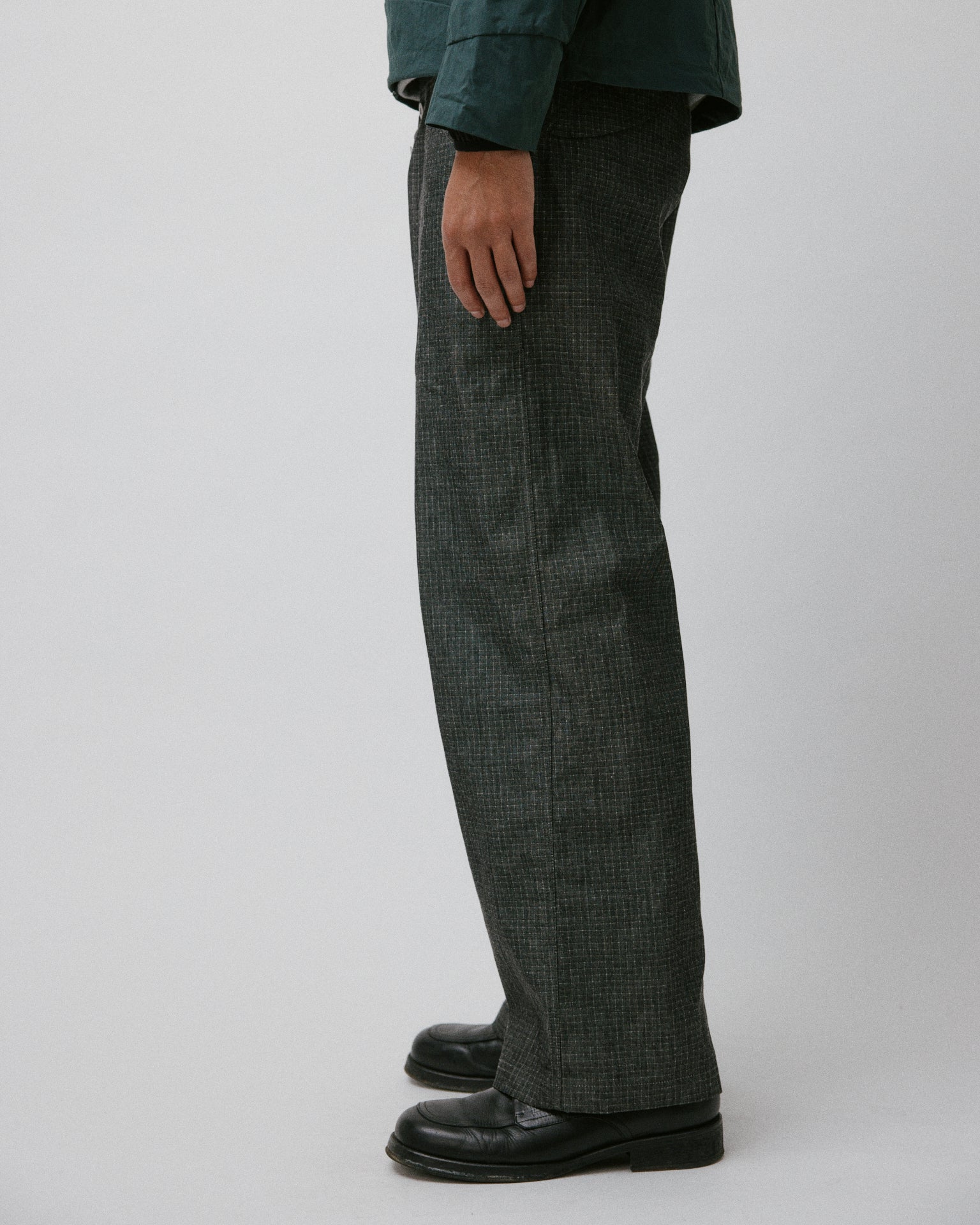 Coin Loop Pant Grid Denim