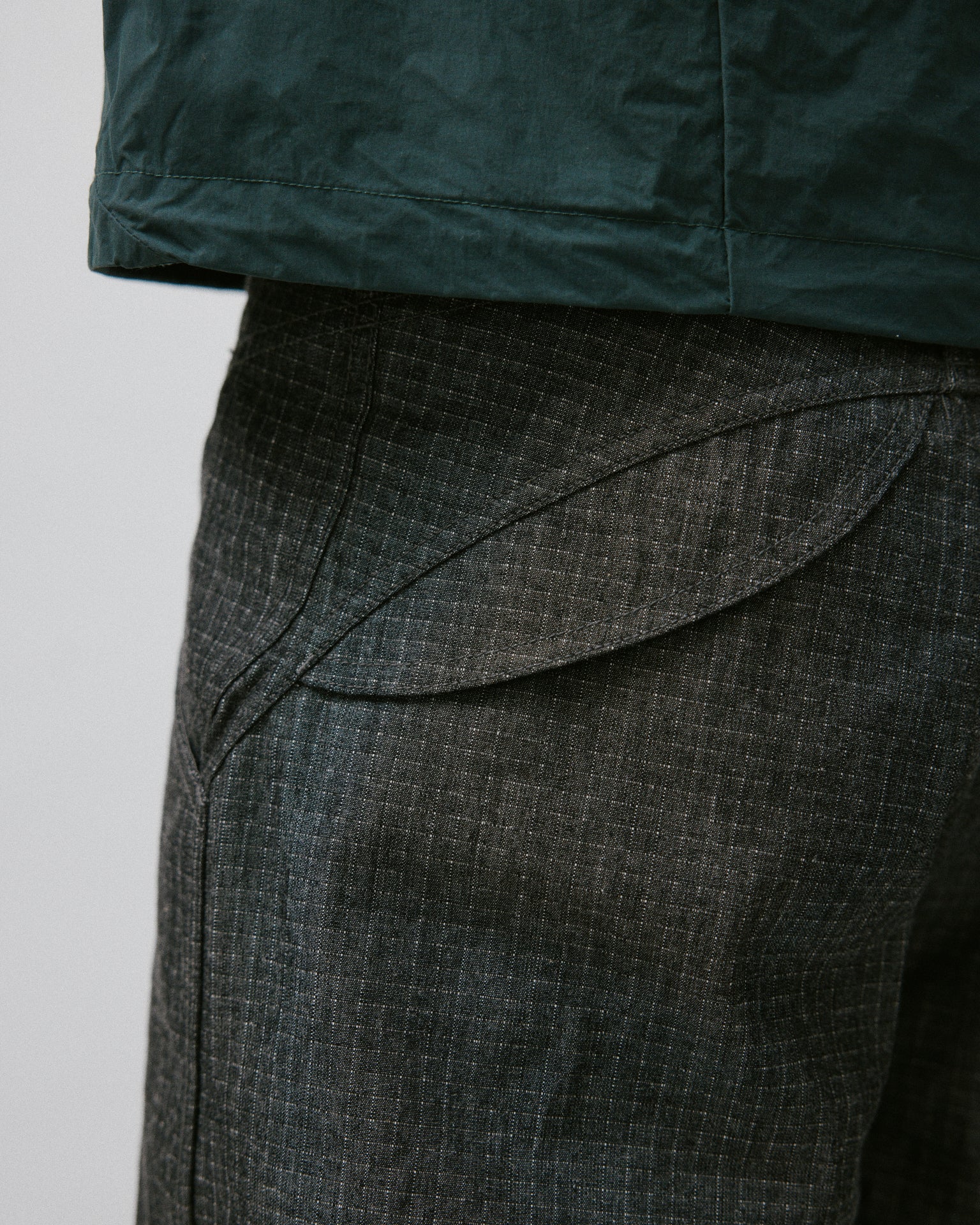 Coin Loop Pant Grid Denim