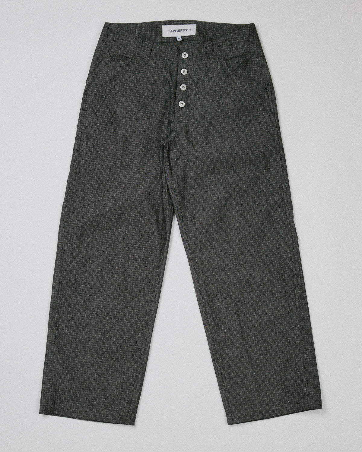 Pant Coin Coin Loop Pant Grid Denim – Colin Meredith Studio