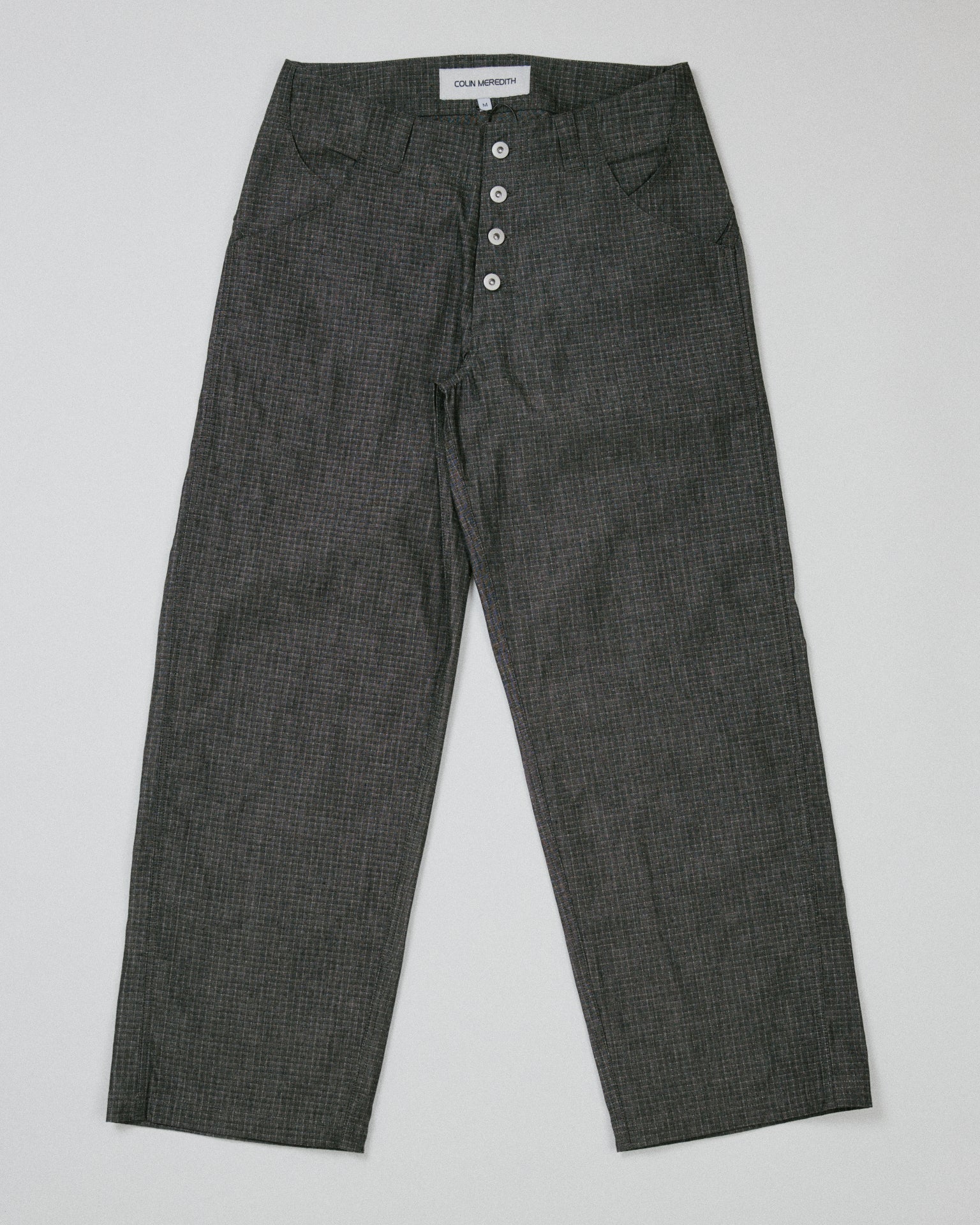 Coin Loop Pant Grid Denim