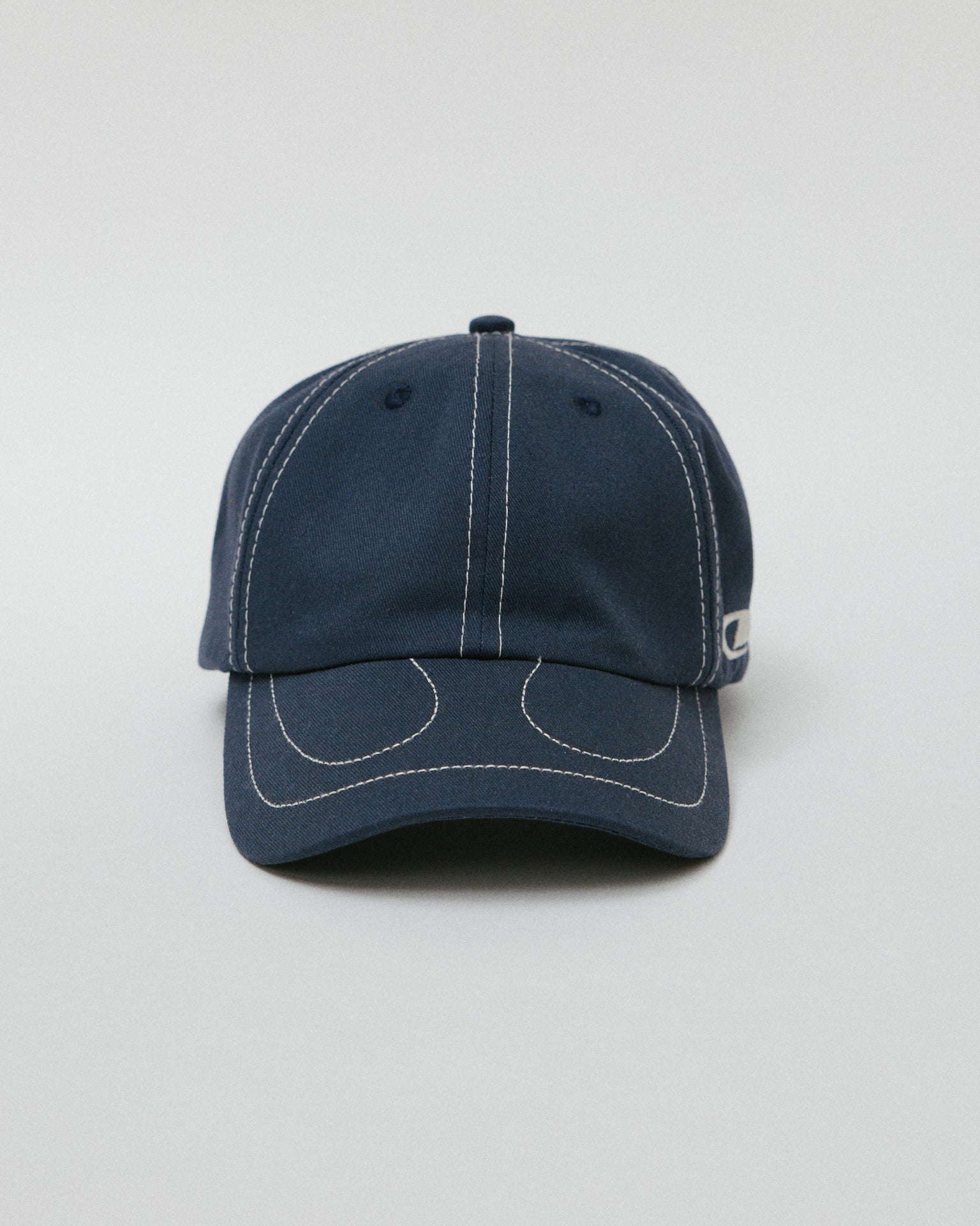Horse Shoe 6 Panel Cap Navy Cotton