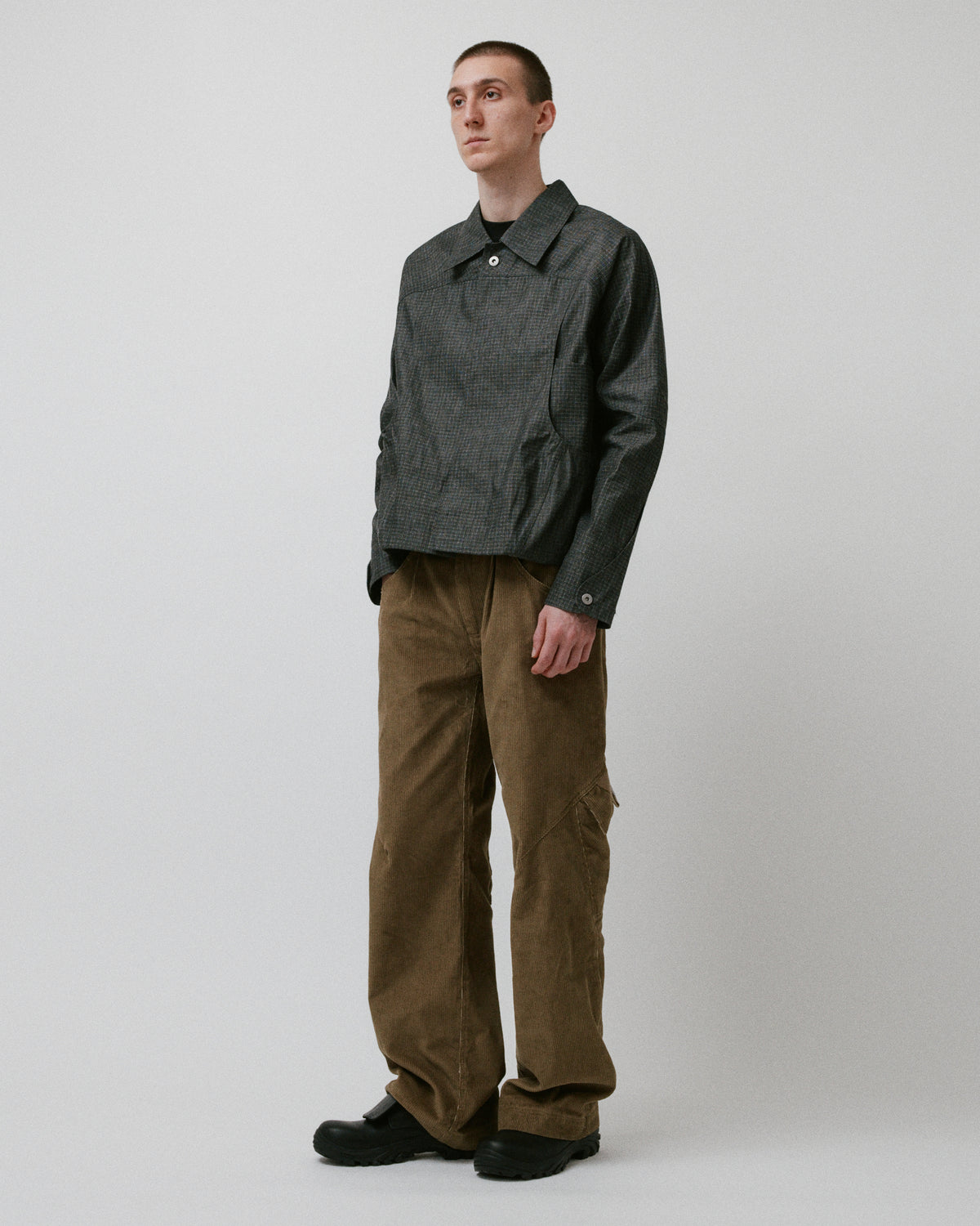 Coin Loop Jacket Grid Denim