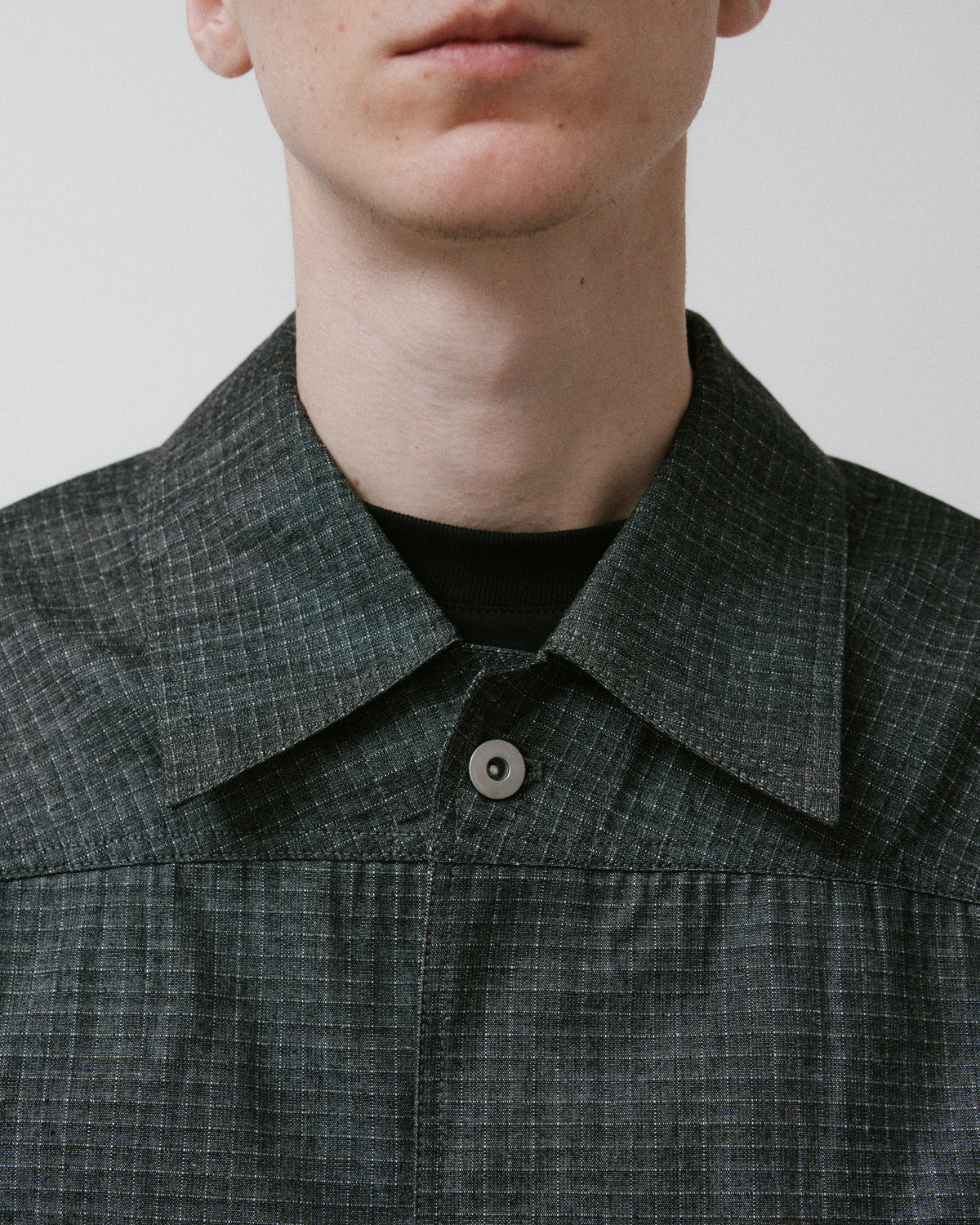 Coin Loop Jacket Grid Denim