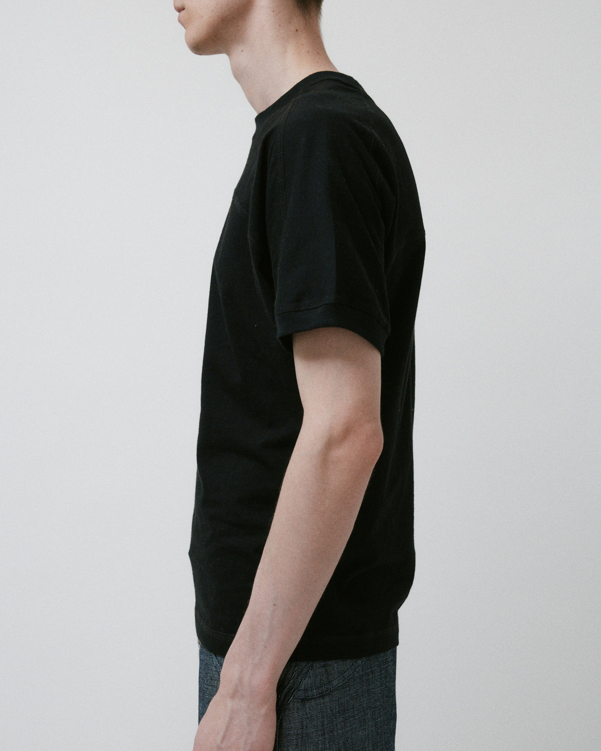 Stripe Ringer Tee Black