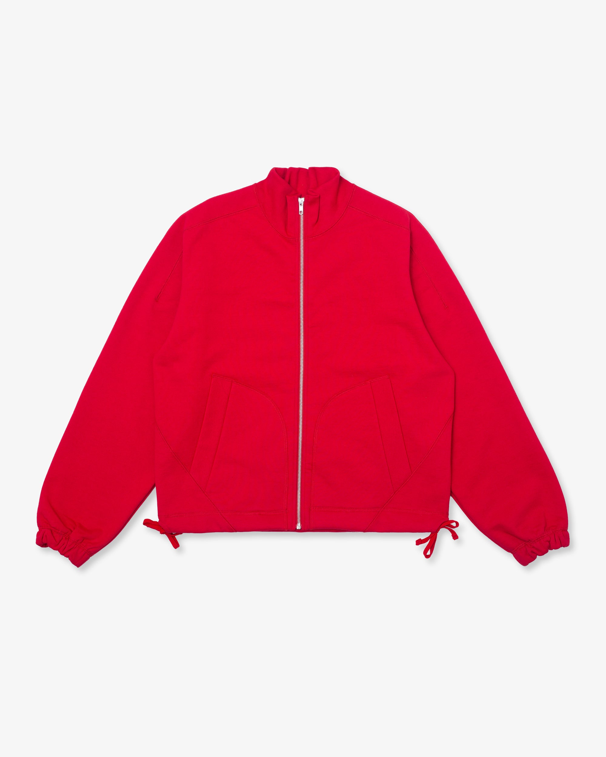 Knot Zip Sweater Rouge
