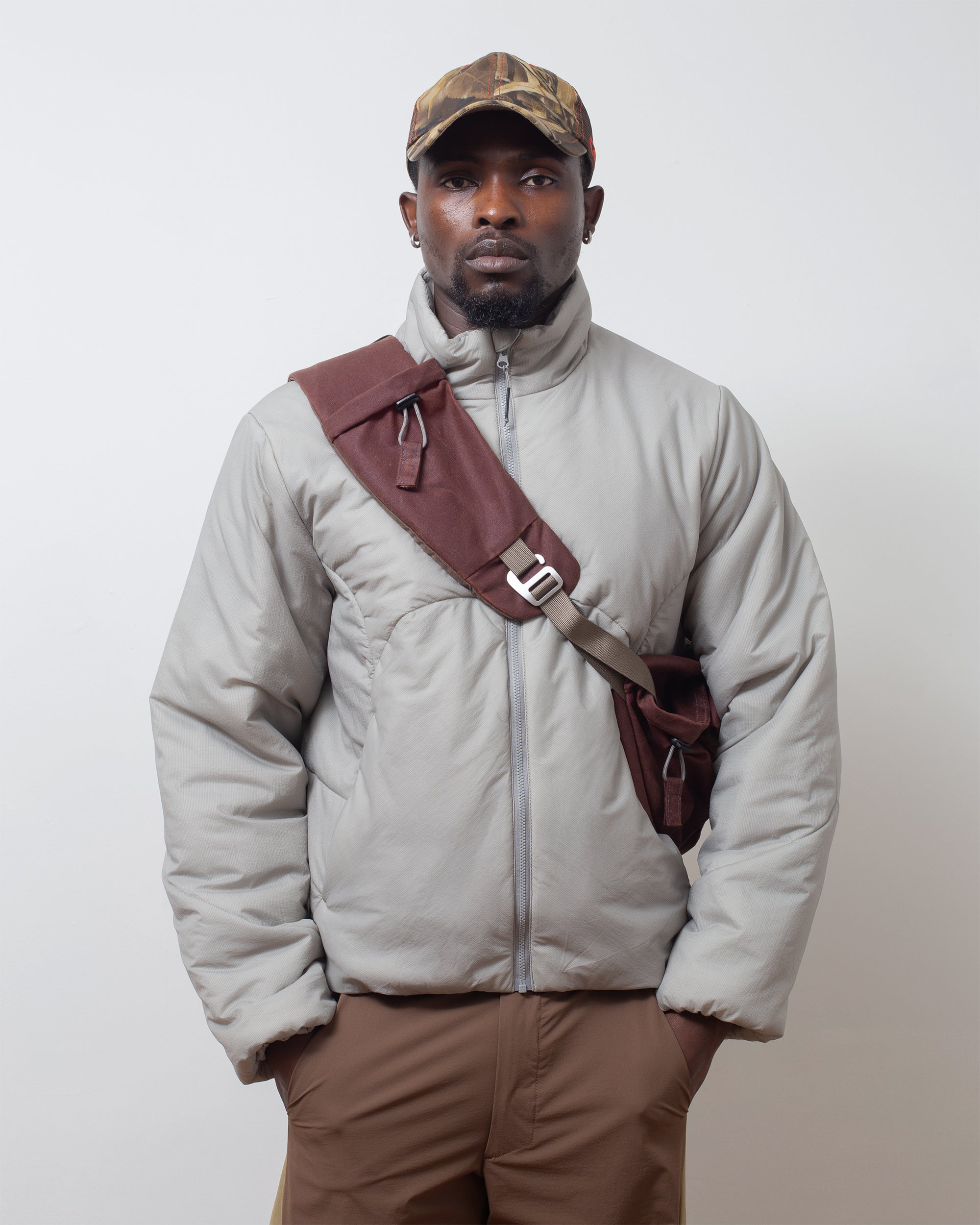 Bubble-Roll Wax Messenger Bag Chestnut