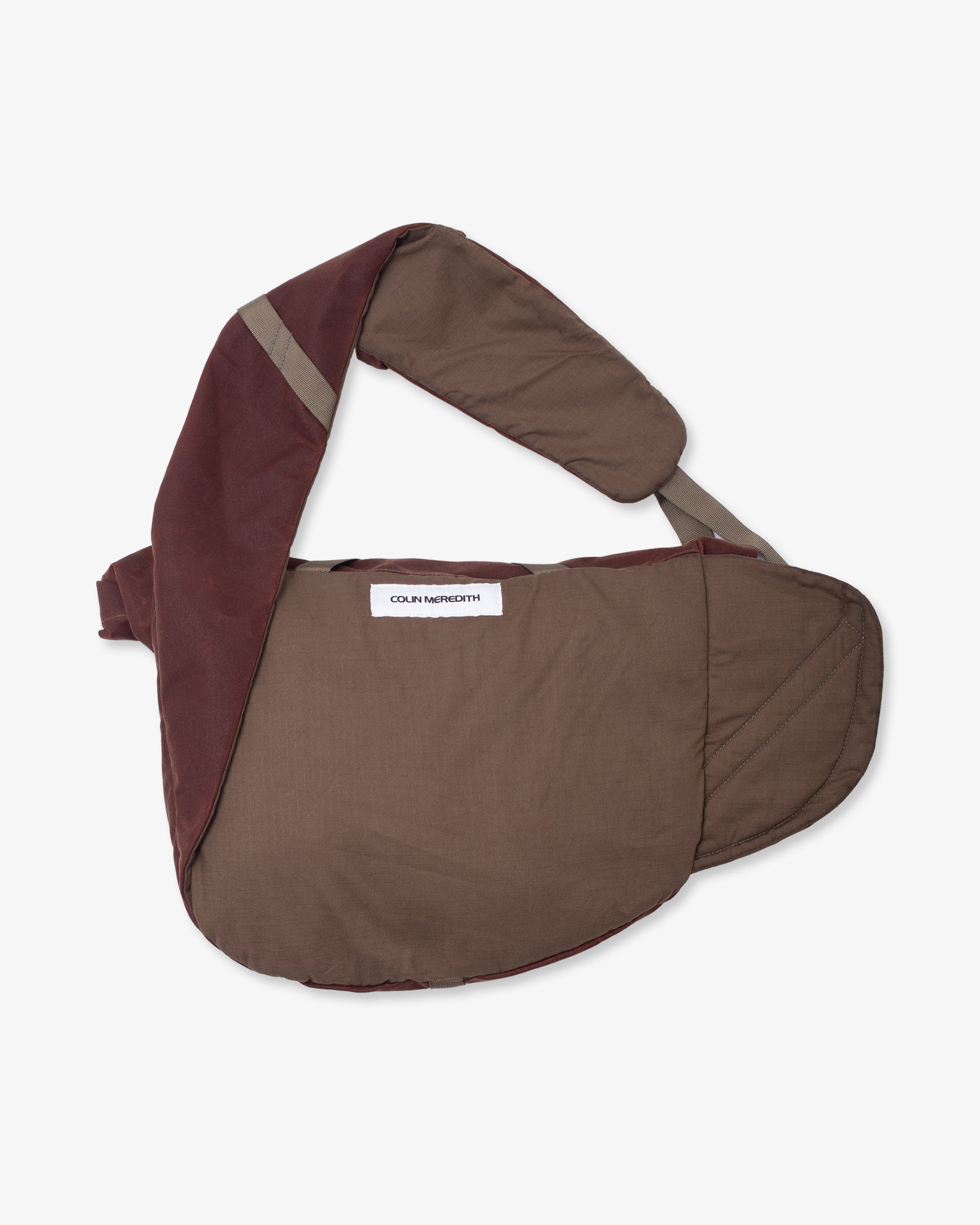 Bubble-Roll Wax Messenger Bag Chestnut
